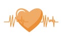 vector cardiogram, heart and pulse, body condition, heartbeat