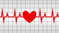 Cardiogram. Heartbeat line. Vector illustration.