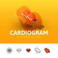 Cardiogram icon in different style