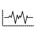 Cardiogram icon, simple style