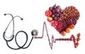 Cardiogram made from food