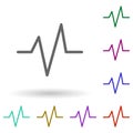 Cardiogram multi color icon. Simple thin line, outline vector of health icons for ui and ux, website or mobile application