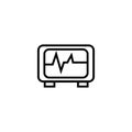 Cardiogram screen medical equipment sign eps ten