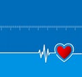 Cardiograms. Medical heart rhythm.Heart beat.Cardiology background