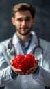 Cardiologist doctor holding a Royalty Free Stock Photo