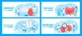 Cardiologist, proctologist, nephrologist, eye doctor concept set vector for landing page, medical