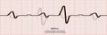 Cardiology concept with pulse rate diagram. Medical background with heart cardiogram Royalty Free Stock Photo