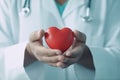 cardiology health heart doctor hand care person hospital concept medicine. Generative AI.