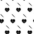 Cardiology medicine seamless pattern