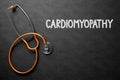 Cardiomyopathy Concept on Chalkboard. 3D Illustration. Royalty Free Stock Photo