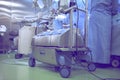 Cardiopulmonary bypass machine during heart surgery