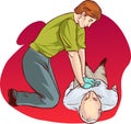 Cardiopulmonary resuscitation Royalty Free Stock Photo