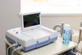 Cardiotocograph device in a hospital to examine fetus heartbeat and make cardiogram while pregnancy Royalty Free Stock Photo