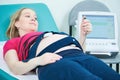 Cardiotocography in pregnancy. fetal heartbeat examination Royalty Free Stock Photo