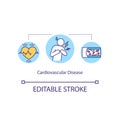 Cardiovascular disease concept icon