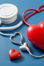 cardiovascular stethoscope health care medicals vertical background Royalty Free Stock Photo