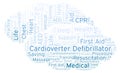 Cardioverter Defibrillator word cloud, made with text only.