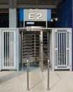 Cardkey revolving stadium entrance Royalty Free Stock Photo
