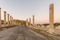 Cardo Palladius Street, ancient Roman-Byzantine city of Bet Shean Nysa-Scythopolis Royalty Free Stock Photo