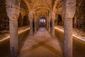 Crypt in the church of Cardona Castle in Spain. Royalty Free Stock Photo