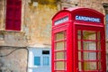 Cardphone in a steet of Valletta Royalty Free Stock Photo