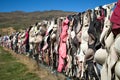 Cardrona bra fence in Central Otago in New Zealand