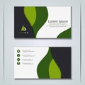 Modern business two-sided visiting card vector design template Royalty Free Stock Photo