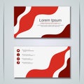 Modern business two-sided visiting card vector design template Royalty Free Stock Photo