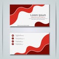 Modern business two-sided visiting card vector design template Royalty Free Stock Photo