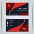 Modern business two-sided visiting card vector design template Royalty Free Stock Photo