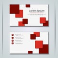 Modern business two-sided visiting card vector design template Royalty Free Stock Photo