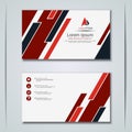 Modern business two-sided visiting card vector design template Royalty Free Stock Photo