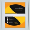 Modern business two-sided visiting card vector design template Royalty Free Stock Photo