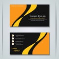 Modern business two-sided visiting card vector design template Royalty Free Stock Photo