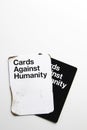 Cards against humanity game with burnt edges