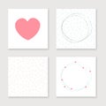 Cards collection for valentines day, birthday Royalty Free Stock Photo