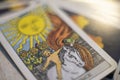 Cards demonstration tarot fortune telling future esoteric sun