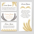 Cards and flyer template harvest design