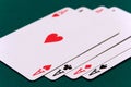 Cards four or two card 01 aces Royalty Free Stock Photo