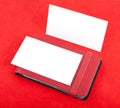 Cards holder and blank business cards Royalty Free Stock Photo