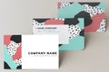 Colorful business card mockup design