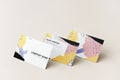 Colorful business cards mockup design Royalty Free Stock Photo