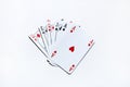 Cards, pack to playing games. White background. Royalty Free Stock Photo