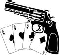 Cards and pistol