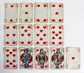 Cards play game fun heart red number Royalty Free Stock Photo