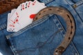 Cards in pocket jeans