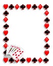 Cards poker border royal flush Royalty Free Stock Photo