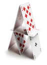 Cards pyramid Royalty Free Stock Photo