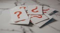 Cards with Red Question Marks.AI generated image Royalty Free Stock Photo