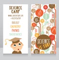 Cards for science camp Royalty Free Stock Photo